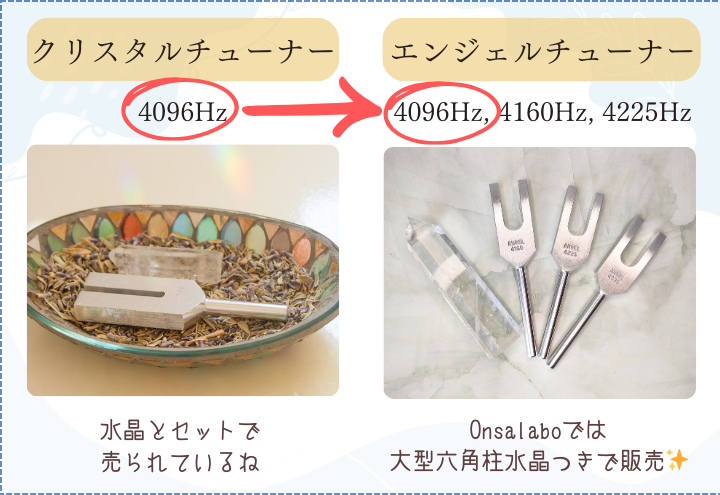 クリスタルチューナー4096Hzとエンジェルチューナーの違い